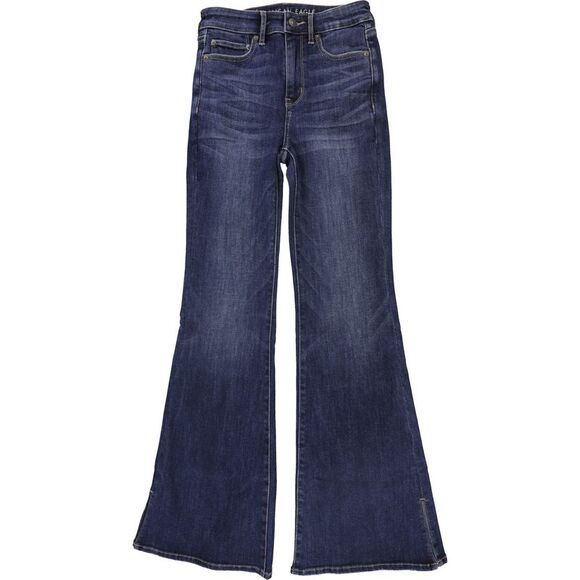 American Eagle Outfitters Denim - American Eagle Womens Super Hi-Rise Stretch Flared Jeans, SAM